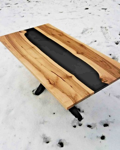 Table bois époxy noir - époxy,