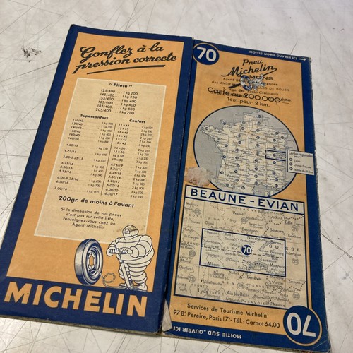 Carte routière ancienne