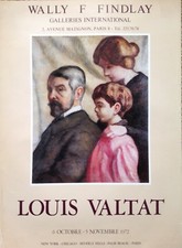 LOUIS VALTAT ANCIENNE AFFICHE 1972 WALLY FINDLAY 