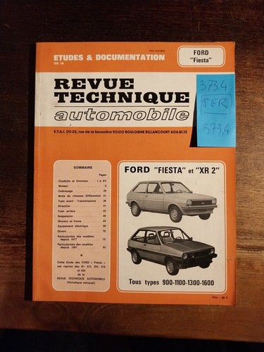 Revue technique ford fiesta - technique,