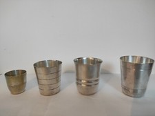 lot 4 anciennes timbales, métal argenté, orfèvres S P ,Fabre,Dixi.