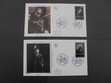 2 ENVELOPPES 1ER JOUR SOIE 2012 MILES DAVIS ET EDITH PIAF (t4671 et 4672 )