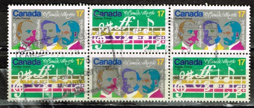 Canada music composers stamps - music,