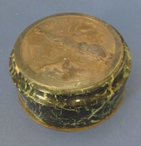 Presse papier marbre vert - vert, de