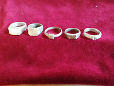 lot de 5 bagues de poilus (carré )