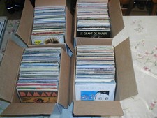 Lot énorme  de 400 disques vinyle 45 tours