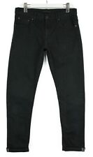 UNIQLO Jeans Homme W31/L34 Selvedge Slim Fit Zip Fly Denim Noir
