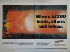 5/1990 PUB EUROJET EUROPEAN MILITARY ENGINE CONSORTIUM EJ200 ENGINE ORIGINAL AD