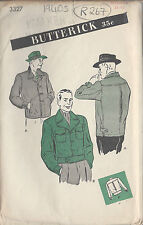 Patron De Couture Vintage Des Années 1940 Veste Pour Hommes C38"-40" (RR267)