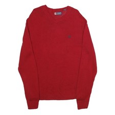 CHAPS Pull Femme Rouge Col V
