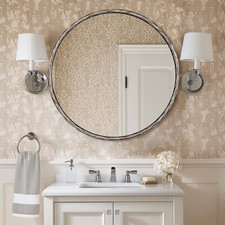 30" Hammered Round Wall Mirror