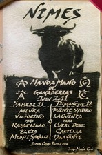 affiche de corrida - feria de Nîmes - Pentecôte 2011 - Jose Maria Cano - 60x40
