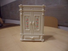 Armoire chambre Belle Epoque Playmobil 2 Portes 1 Tirroirs blanche