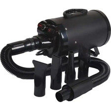 Séchoir Chien Chat 2400W Noir + 3 Buses - Accessoire Toilettage Animal