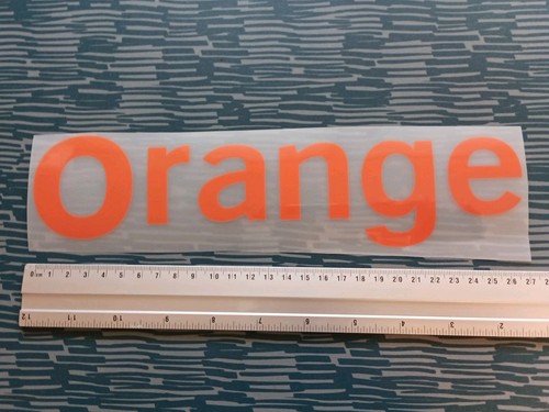 Patch orange flocage - ",