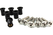 6x Vent pare-brise Bouclier Caoutchouc Ecrous Boulons pour Yamaha Nmax Scooter