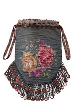 Ancienne Bourse  aumônière en sablé de perles XIXème Collection Vera Tischenko