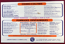BUVARD - CHIBRO-COLLYRE LAB. CHIBRET&FILS CLERMONT-FERRAND OPHTALMOLOGIE