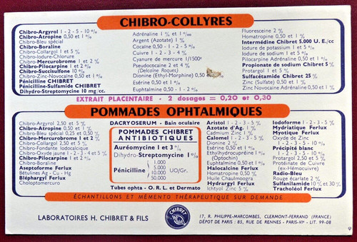 Buvard chibro collyre lab - buvard,