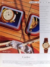 CARTIER vintage Watch Print Ad ! " The Pasha " in boat