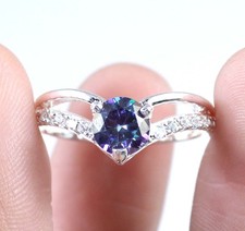 Bague femme solitaire - bague, en