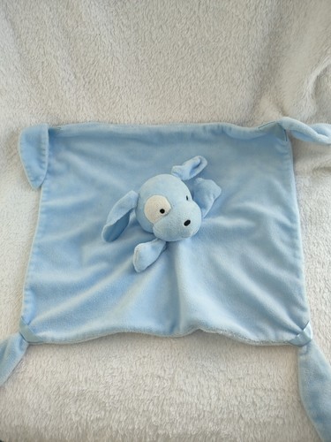 Doudou chien plat bleu - bleu, cocard