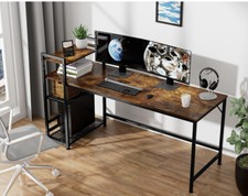 Bureau 130 × 60 cm Bureau Gamer pour Gaming PC Informatique Ergonomique