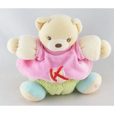 Doudou ours patapouf vert pull rose K sporty KALOO - 7980