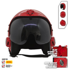 TOP GUN PLAIN RED HGU-33 FLIGHT HELMET MOVIE PROP PILOT AVIATOR USN USAF V2