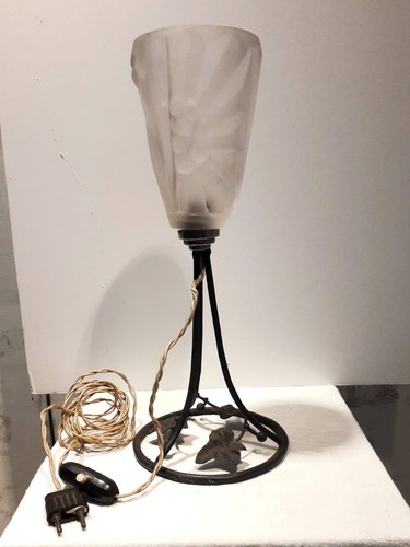 Lampe art déco tulipe verre - déco,