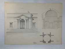 Dessin d'architecture École d'Architecture Nantes Jean Zannier 1950 G6858