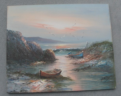 Seascape shoreline oil - seascape,