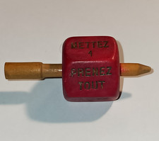 ancien  Toupie tonton de dé bar jeu de comptoir 1930-1940  bon états (2)