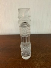 Torchère totem clair et mat en cristal de Saint Louis h : 25 cm