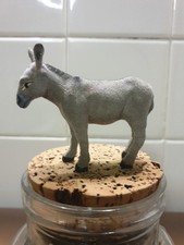 Ancien Santon Creche Noel Devineau Ane Taille 3 7,5 Cm Floqué