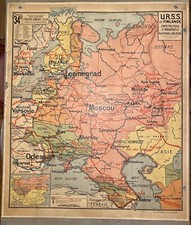 CARTE SCOLAIRE VIDAL LABLACHE 34/34 bis URSS FINLANDE Armand Colin