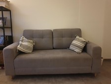 Sofa brand new, soft gray fabric. Never used