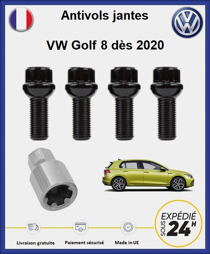 écrous antivol roues noir - de,
