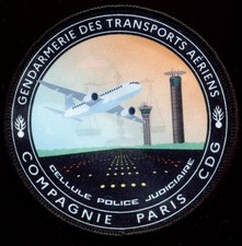 GENDARMERIE / CELLULE POLICE JUDICIAIRE TPT AERIENS COMPAGNIE PARIS CDG - TISSU
