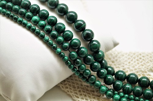 Perles malachite 10 - 4/6/8/10, mm