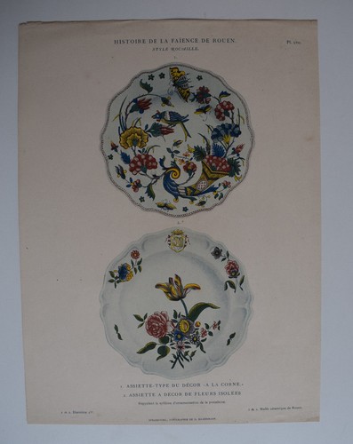 Assiette decor corne - assiette, a