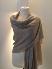 MAXI ÉCHARPE / GRANDE ÉTOLE CACHEMIRE BEIGE MIXTE UNISEXE ZADIG & VOLTAIRE