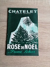 theatre du chatelet : programme roses de noel (Lehmann - Lehar)