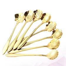  8 Pcs Cuillere De Service Inox Cafe Cuillères À Dessert Décorative