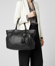 Furla Cuir Noir Hobo Sac Grand