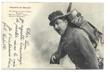 CARTE FANTAISIE BERGERET  CHANSON DE MARCHE