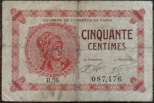 Billet centimes chambre - billet, 50