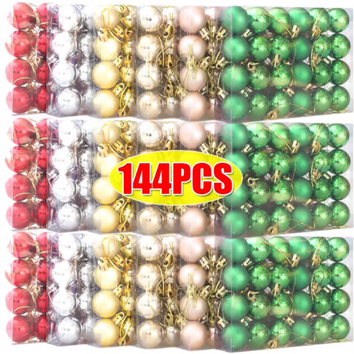 144 pièces boules noël - 144,
