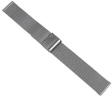 Minott Bracelet De Montre Argenté Milanaise Tissage Fin Fermeture À Glissière