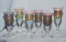 6 Verres À Liqueur, Soufflés